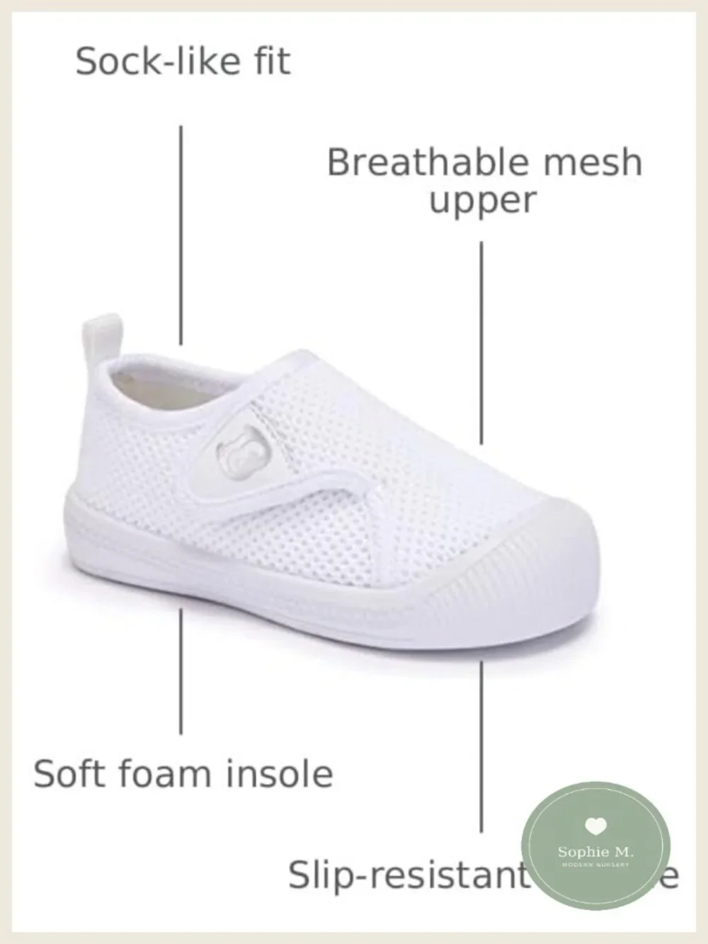 Baby Toddler Walking Shoes First Walker Sneakers Barefoot Lightweight Non-Slip